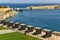 Battery and Grand Harbor of Valletta, Malta