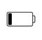 Battery icon. Charging level low power, Need to charge. Gadget, Icon energy status vector