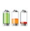 Battery icon with colorful charge level illustration