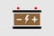 Battery icon. Vector car Battery, power supply sign illustration.