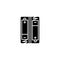Battery module black icon concept. Battery module flat vector symbol, sign, illustration.