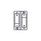 Battery module linear icon concept. Battery module line vector sign, symbol, illustration.
