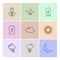 battery , moon , crecent , ecology , sun , cloud , rain , weather , eps icons set vector