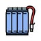 battery pack energy storage color icon vector illustration