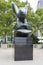 Battery park, New York, June 8,2017. East Coast Memorial, the bronze eagle erected in memory of the dead in the Atlantic during