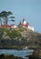 Battery Point Lighthouse on island in Pacific Ocean off Crescent City, California