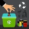 Battery recycling illustration