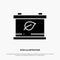 Battery, Save, Green solid Glyph Icon vector