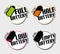 Battery Status Full Half Low Empty Stickers - Colorful Vector Illustration - Isolated On Transparent Background
