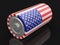 Battery with USA flag