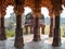 Battis Khamba Chhatri 32 Pillared Umbrella temple, Ranthambore National Park, Rajasthan in India.