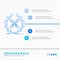 battle, emblem, game, label, swords Infographics Template for Website and Presentation. Line Blue icon infographic style vector