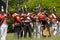 Battle scene during a War of 1812 re-enactment