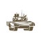 Battle tank logo design vector, camouflage tank, battle tank drawing, vector graphics to design
