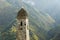 Battle towers Erzi in the Jeyrah gorge, Republic of Ingushetia