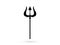 Battle trident icon. Black weapons of atlantis and mythical gods legendary poseidon pitchfork