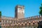 Battlements of the castle Castelvecchio is a castle in Verona, northern Italy