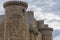 Battlements and wall of the castle in Fuentes de Valdepero