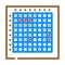 battleship board game table color icon vector illustration