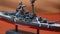 Battleship miniature Bismarck. this ship is the legend from world war II