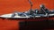 Battleship miniature Bismarck. this ship is the legend from world war II