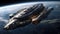 Battleship in Space: Captivating Image of Intergalactic Conflict in Ultra High Quality