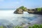 Batu Bolong temple under blue sky