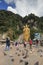 Batu Caves entrance and Lord Murugan Statue in Kuala Lumpur Malaysia. Batu Caves are located just north of Kuala Lumpur,and have t