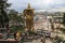 Batu Caves entrance and Lord Murugan Statue in Kuala Lumpur Malaysia. Batu Caves are located just north of Kuala Lumpur,and have t