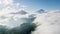 Batur mountain and lake at morning time