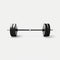 Bauhaus-inspired Black Barbell Set: Photo-realistic Hyperbole With Subtle Gradients
