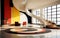 Bauhaus Interior design in minamalist color