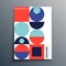 Bauhaus retro geometric shapes design for flyer, poster, brochure cover, typography or other printing products. Vector