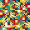 Bauhaus seamless retro pattern, vintage tile abstract background