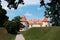 Bauska medieval castle in Latvia in summer