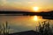 Bautiful sunset at the lake