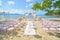 Bautiful wedding set up on the beach
