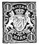 Bavaria 1 Mark Stamp from 1874 to 1876, vintage illustration