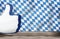 Bavaria flag big thumb like icon 3D render