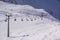 Bavarian alps mountain top in winter lift and ski slope