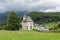 Bavarian Alps near Berchtesgaden with church near Berchtesgaden in Germany