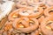Bavarian authentic pretzels for Oktoberfest or Autumn Fest, Christmas.German, Austrian salted brezel