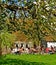 Bavarian Beer Garden in Spring