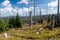 Bavarian - czech border pathway in Bavarian Forest mountains