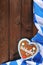 Bavarian gingerbread heart with Bavarian flag