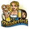 bavarian girl celebrating oktoberfest