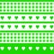 Bavarian Heart Pattern in green and white