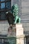 Bavarian lion statue at Alte Residenz palace in Odeonplatz. Munich, Germany