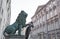 Bavarian lion statue at odeonsplatz, munich