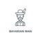 Bavarian man line icon, vector. Bavarian man outline sign, concept symbol, flat illustration